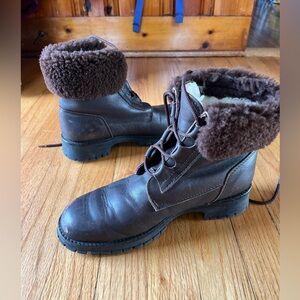 Don Diego leather and wool boots